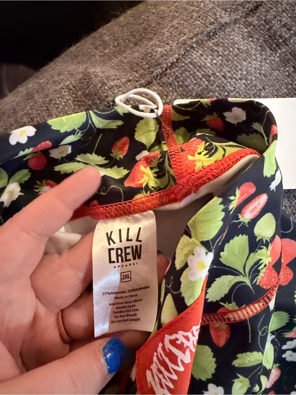 NWT Kill Crew Strawberry Scrunch bike shorts